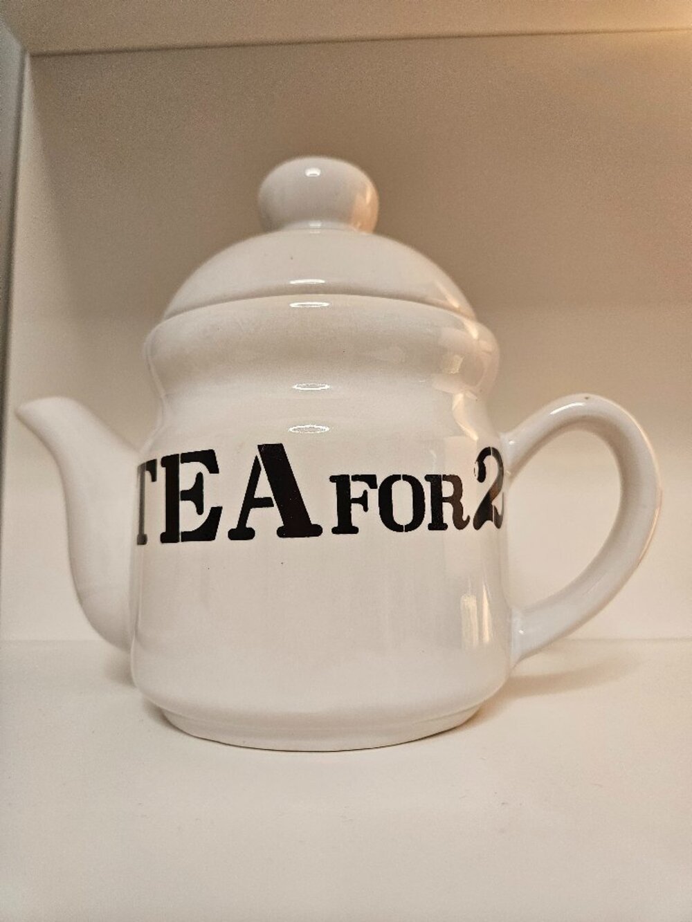 EP Excellent Porcelain "Tea for 2" Ceramic White Teapot